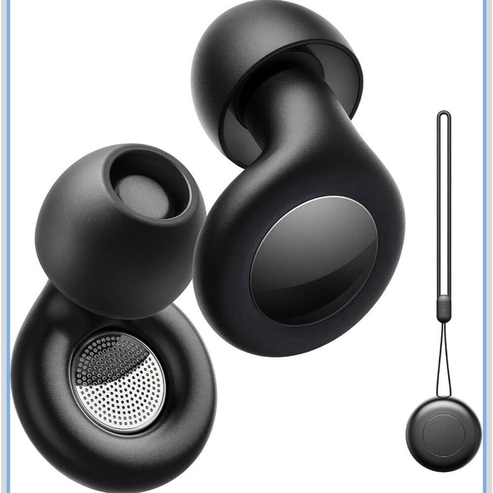 Silicone Ear Plugs for Sleeping 25Db Noise Cancelling Hearing Protection Black